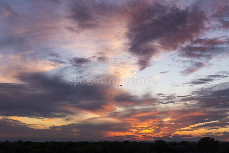 Stratocumulus zonsondergang
